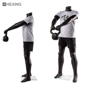 Maniquí deportivo <span class=keywords><strong>para</strong></span> hombre, pantalla de <span class=keywords><strong>ropa</strong></span> de talla grande, usado, color negro - Product Image 3