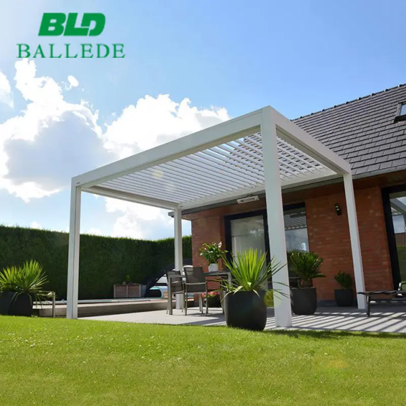 Neue design seitenwände manuelle dach pergola für terrasse