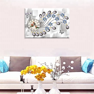 DIY Painting 70*50CM Modern <strong>Decoration</strong> Custom 3D Crystal Diamond Painting <strong>Wall</strong> <strong>Clock</strong> - Product Image 3
