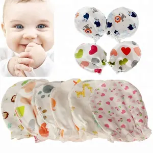 babby mitaines Suppliers-Gants en coton pour nouveau-né, mitaines à rayures, pour garçons et filles de 0 à 6 mois, 200 pièces, 24 paires