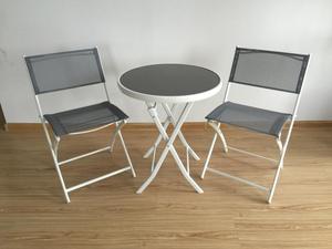 <span class=keywords><strong>Conjunto</strong></span> de balcón <span class=keywords><strong>Conjunto</strong></span> de patio 3PCS <span class=keywords><strong>Mesa</strong></span> <span class=keywords><strong>y</strong></span> <span class=keywords><strong>sillas</strong></span> <span class=keywords><strong>Conjunto</strong></span> de jardín CAFE de exterior Muebles - Product Image 3