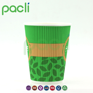 Bastante surtida alta de Usuario evaluación bajo precio al por mayor doble pared vasos de papel rizado con flores - Product Image 3