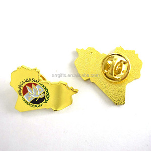 Pin de Solapa con <span class=keywords><strong>Mapa</strong></span> y Bandera de Irak en Tono Dorado, Irak - Product Image 2