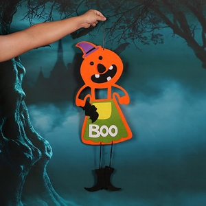 Factory directly wholesale new design handmade wool felt 3D Halloween pumpkin props wall hanging - Product Image 4