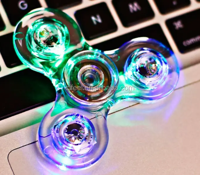 Cifeel High quality OEM Made LED Light Fidget Spinner Crystal LED Hand Spinner