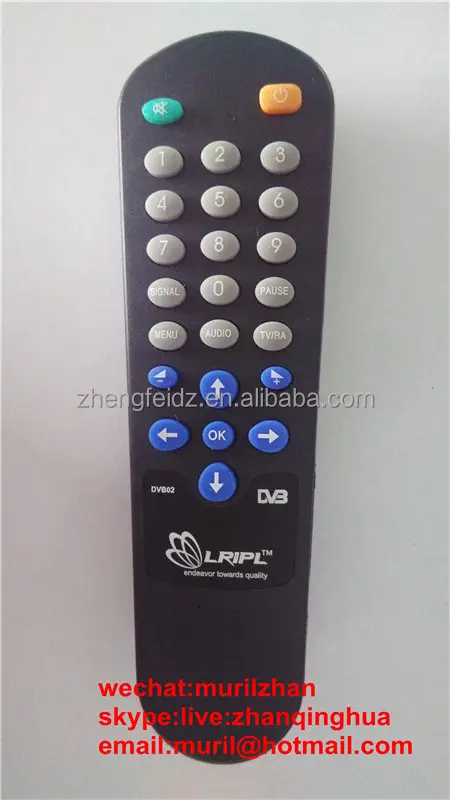 Schwarz 24 Big Buttons DVB02 LRIPL DVB-<span class=keywords><strong>Fernbedienung</strong></span> mit großem Akku für den indischen Markt Günstigster Preis in Richtung Qualität