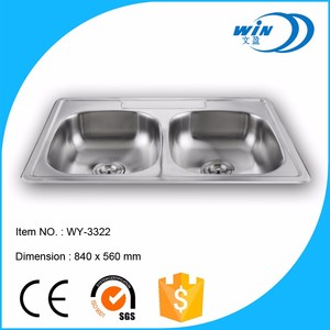 WY-3322 <span class=keywords><strong>home</strong></span> <span class=keywords><strong>depot</strong></span> maisons préfabriquées <span class=keywords><strong>cuisine</strong></span> utilisé <span class=keywords><strong>évier</strong></span>s en acier inoxydable commercial - Product Image 1
