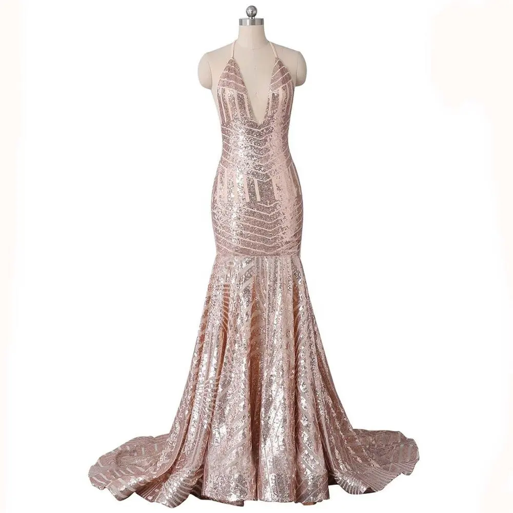 2019 Luxury OffショルダーSequins Pattern Mermaid Sexy Evening Dress Formal Gowns