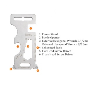 Strumenti portatili di emergenza per la sopravvivenza all'aperto EDC Pocket Field strumento di autodifesa scheda di punzonatura Fine edc Gadget multifunzione - Product Image 2