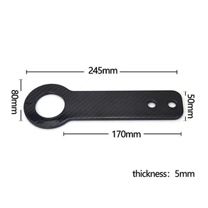 KOSDA 100% 純正カーボンファイバーフロント/リアバンパー牽引フック、ユニバーサルフィットメント車牽引フック - Product Image 4