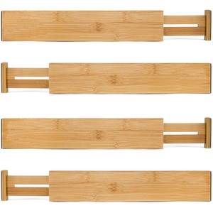 Di bambù Cassetto Organizzatori Molla Regolabile e di Consumo Cassetto <span class=keywords><strong>Divisori</strong></span> - Product Image 4
