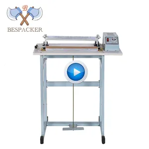 Bespacker SF-600 with seal and cutter impulse foot pedal heat sealer machine