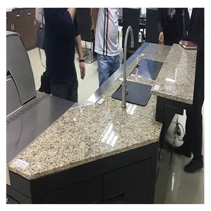 108 inç granit mutfak tezgahı şekil tasarımlar kabul edilebilir 2.45g/cm3 Sinoscenery rekabetçi çağdaş ömür boyu