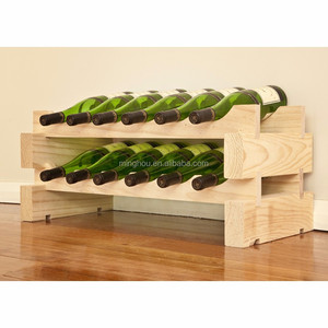 Apilamiento de madera sólida de pino estante capas estante para <span class=keywords><strong>vino</strong></span> tinto - Product Image 3