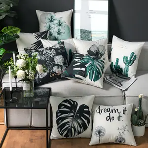 2019 New Design High Quality Pillowcase Custom Cotton Linen Fabric Home Decorative/ <strong>Outdoor</strong> Cushion Cover - Product Image 1