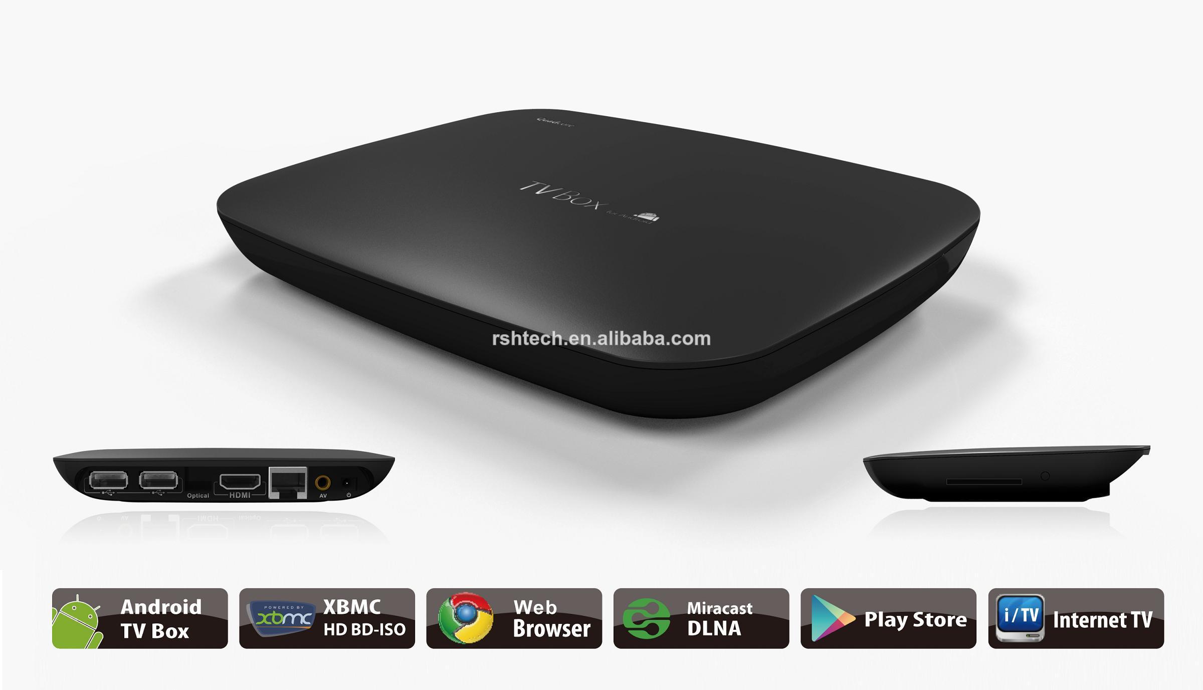 Android 4.2 smart tv caja caja de xbmc, soporta miracast airplay y dlna 1gb ddr3 8gb/4gb nandflash