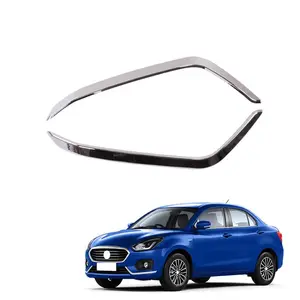 For Maruti Suzuki Swift Dzire 2017 Chrome Front Fog Head Light Cover Head Light Rim Lamp Cover Trim Lamp Molding