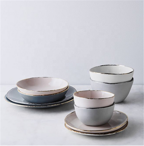 Vajilla nórdica para restaurante, juego de cena completo de porcelana mate para boda - Product Image 6