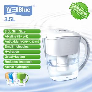 Pichet de filtre à <span class=keywords><strong>eau</strong></span> antioxydant de 3,5 l/pichet alcalin <span class=keywords><strong>eau</strong></span> de puits bleu - Product Image 6