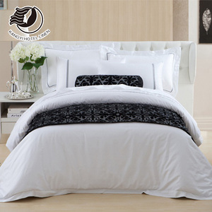 Bán Buôn Chất Lượng Khách Sạn Duvet Cover <span class=keywords><strong>Set</strong></span> <span class=keywords><strong>100</strong></span> Cotton Trắng Satin Hiện Đại Bộ Đồ Giường Đặt Khách Sạn - Product Image 1