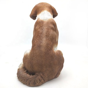 Al por mayor jardín, escultura animal, de fibra de vidrio de tamaño de la vida sentado <span class=keywords><strong>saint</strong></span> <span class=keywords><strong>bernard</strong></span> de resina estatuas - Product Image 4