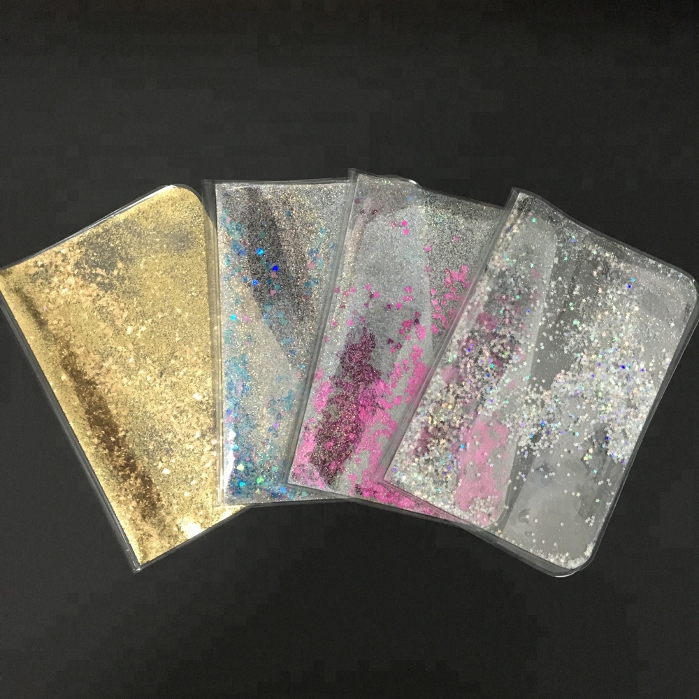 Цветные блестки и блестящий ПВХ чехол на заказ A5/A6/A7 ПВХ Вставка Крышка для дневника/блокнота
