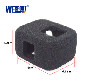 Parabrisas de espuma con reducción de ruido para GoPro <span class=keywords><strong>Hero</strong></span> 7, 6, <span class=keywords><strong>5</strong></span>, negro, blanco y plata - Product Image 2