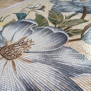 Thủy Tinh Khảm Nghệ Thuật Khảm Hoa Mẫu Hoa Khảm Gạch Ốp Tường Thiết Kế - Product Image 6