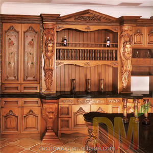 Mobili da <span class=keywords><strong>Cucina</strong></span> in Compensato dal Design Semplice, Armadietti Marroni con Look Senza Maniglie - Product Image 3