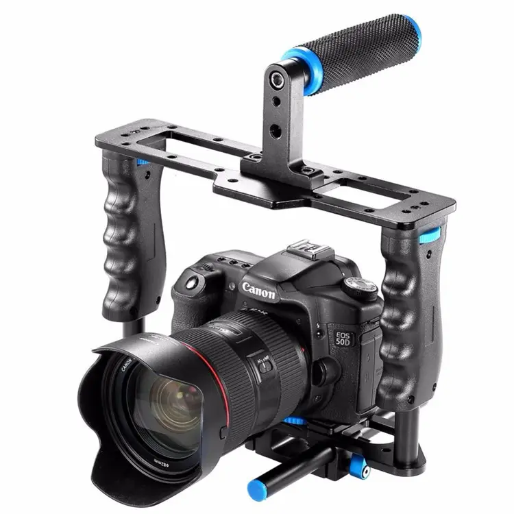 YEALNGU DSLR מצלמה מייצב Rig כלוב C2 עבור BMCC עבור 5D III 5D Mark II 7D & D800