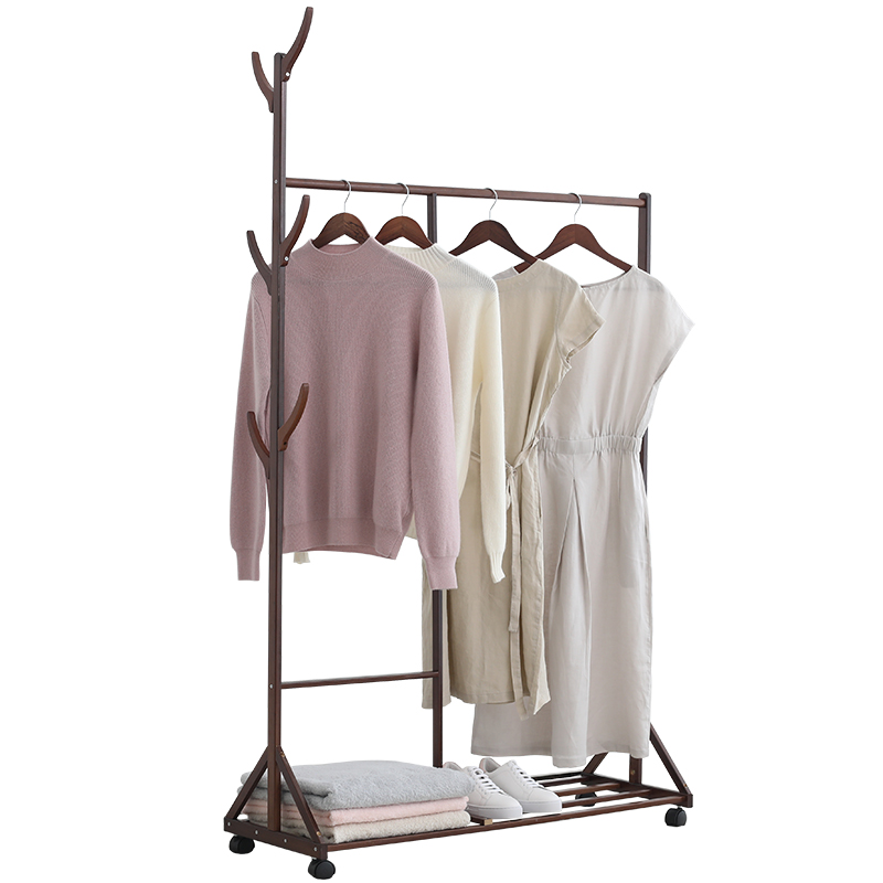 Simple Modern Household Multi-functional Mobile Coat Rack Coat Rack, Simple Clothes Rack