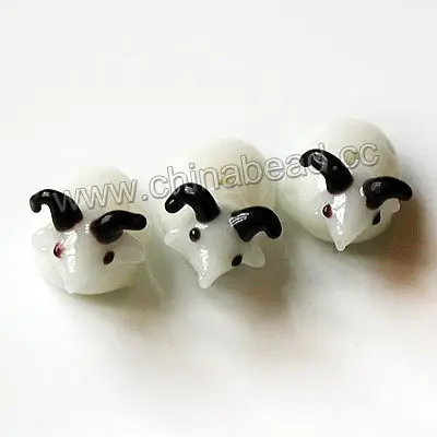 Groothandel lampwork animal kralen, handgemaakte schapen bead