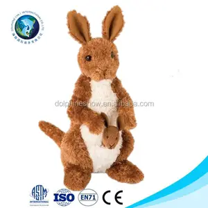 Peluche de canguro personalizado para niños, juguete de peluche suave para bebés, venta al por mayor