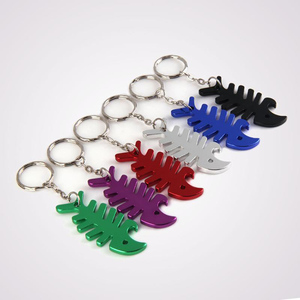 Cá Hình Chai Bia Mở Xương Cá Hợp Kim Nhôm 6 Màu Keychain - Product Image 5