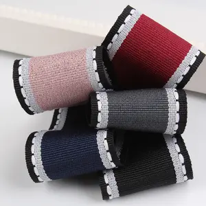 A large Of Stock Wide-brimmed Jump Line Ribbon For Children's Hair Decorations Contrast Color Grosgrain Ribbon