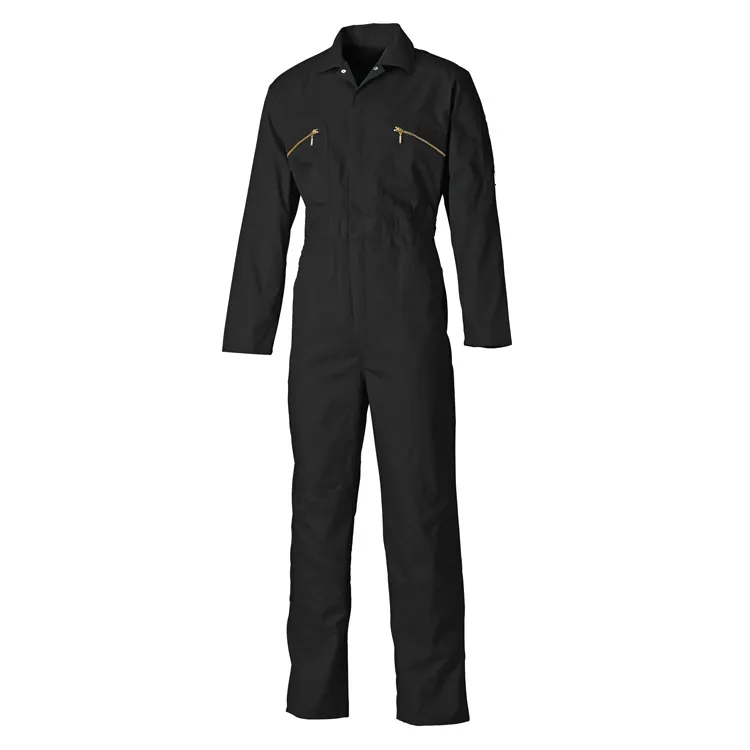 Jumpsuit Mekanis Pilot Penerbangan Tahan Lama Kain Tebal Overall Kerja dengan Ritsleting Depan