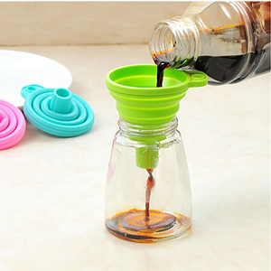 Mini entonnoirs rétractables portables en gel de silice à large ouverture pour liquides, huile, eau, vin – Outil de remplissage, gadgets de cuisine - Product Image 2