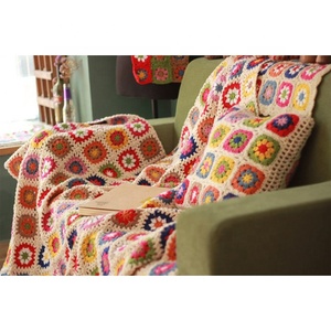 Hot <strong>Sale</strong> King Size Warm Handmade Knitted Granny Square Flower Pattern <strong>Crochet</strong> Adult <strong>Blanket</strong> <strong>for</strong> Bed - Product Image 5