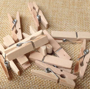 mini pioli di legno artigianato naturale vestiti del bambino perno di legno clip di <span class=keywords><strong>foto</strong></span> 35mm - Product Image 1