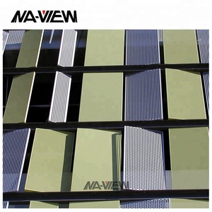 <span class=keywords><strong>Plaque</strong></span> en <span class=keywords><strong>aluminium</strong></span> <span class=keywords><strong>perforée</strong></span> de conception moderne pour bâtiment extérieur personnalisée avec des panneaux décoratifs en métal perforé - Product Image 3