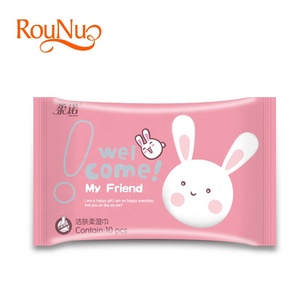 Rounuo-paquete pequeño de <span class=keywords><strong>toallitas</strong></span> húmedas con 10 piezas para el cuidado del bebé - Product Image 3