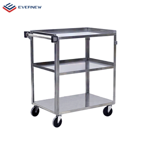 Carrito de utilidad de acero inoxidable <span class=keywords><strong>con</strong></span> 3 estantes, carrito de autobús comercial para Hotel, restaurante, comedor, servicio de utilidad - Product Image 2