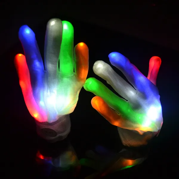 glow Glove light up Gloves led white flashing Color LED glow Gloves for party