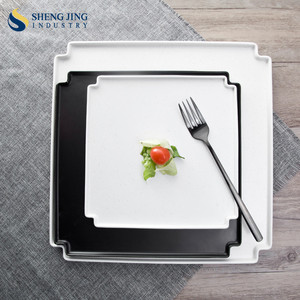 Thick Dishware Round Square Rectangle Shape Matt <strong>Black</strong> <strong>Dinner</strong> <strong>Set</strong> - Product Image 3