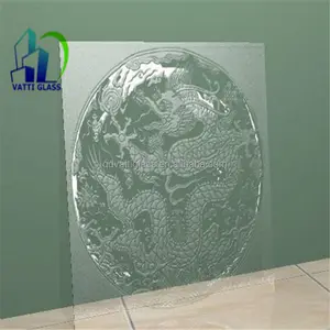 sandblasted glass for office partition/sandblasting glass wall decorative panels/decorative glass panels