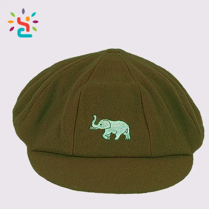 Kişiselleştirilmiş baggy kriket kapaklar özel logo şapka fil desen yeşil şapka erkekler % 100% pamuk özel logo klasik spor kap