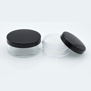Offre Spéciale 3ml 5ml 3g 5g 10g paillettes poudre pot 20g 50g 30g rond en plastique conteneur de poudre en vrac avec tamis <span class=keywords><strong>et</strong></span> bouchons noirs - Product Image 3