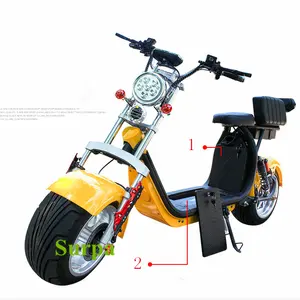 2 battery removable 2000w 1500w 60v 12ah /20ah double seat aluminium wheel fat tire citycoco electric motorcycle scooter