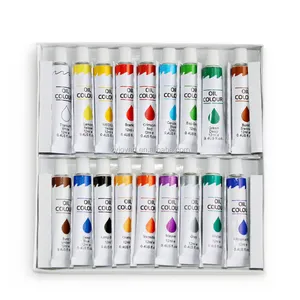 D'artistes professionnels peintures à l'huile de qualité 18 couleurs 12ml e. tubes en aluminium