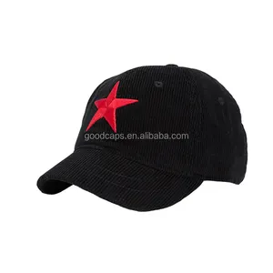 shot brim 6 panel baseball caps and hats customized embroidered logo corduroy hat high quality winter cap